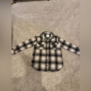 Altar'd State Black and White Plaid coat